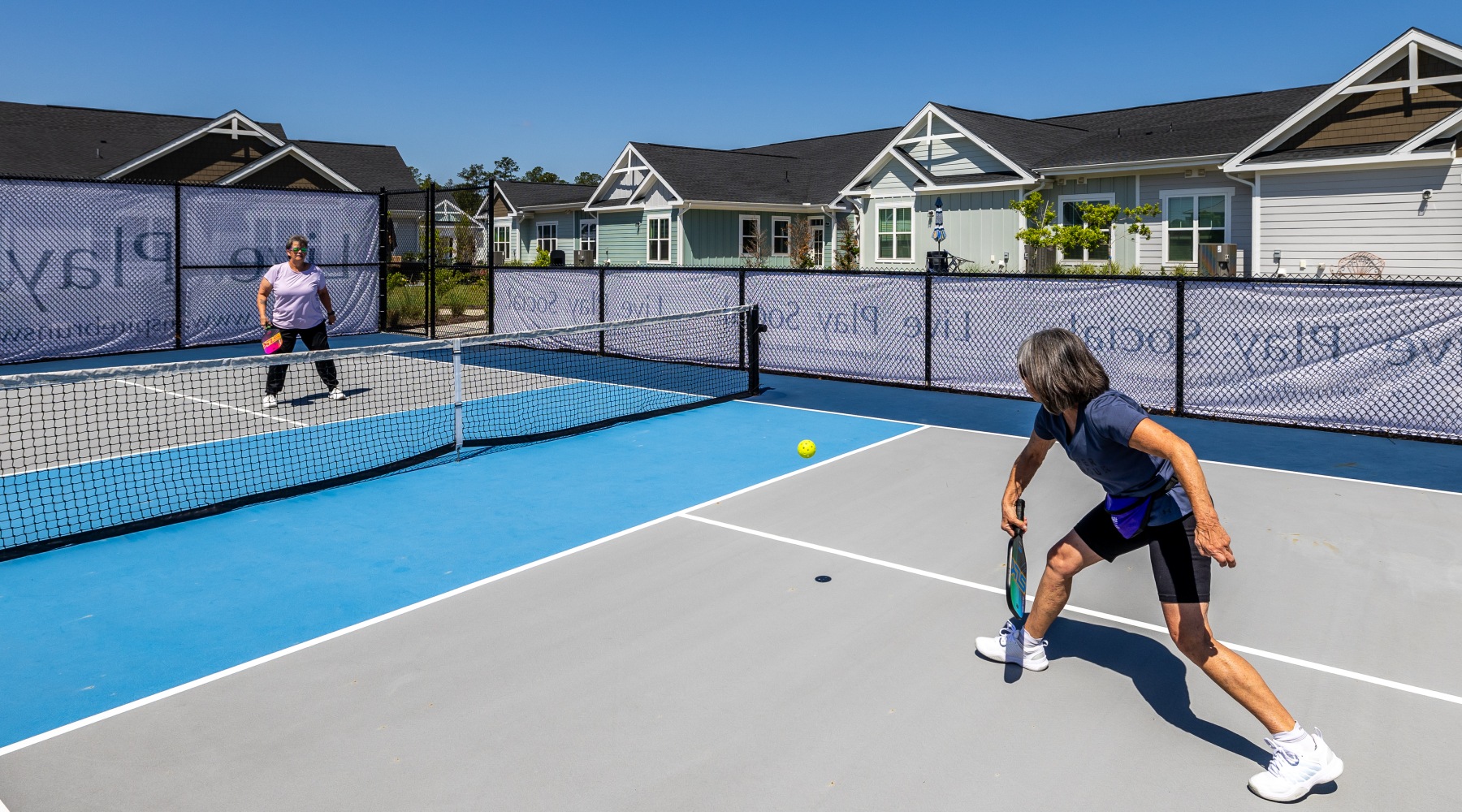 a pickleball court