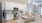 a kitchen with white cabinets